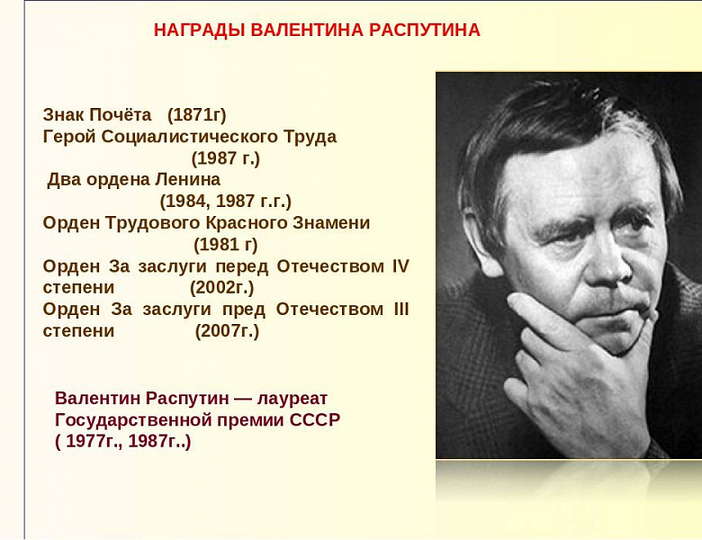 Литературная гостиная «Уроки совести и правды», посвященная 85-летию со дня рождения. Г. Распутина. 